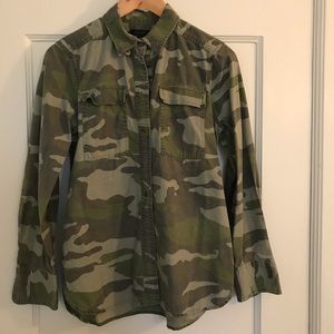 J. Crew Camouflage Button Up
